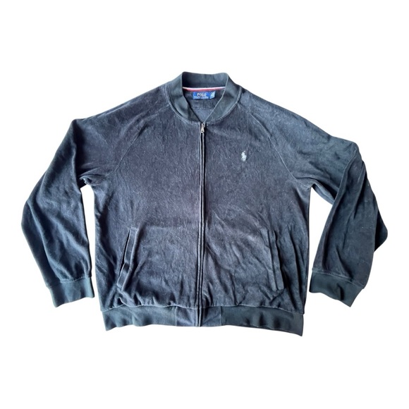 Polo Ralph Lauren Other - Polo Ralph Lauren Velour Baseball Jacket, Men’s XL